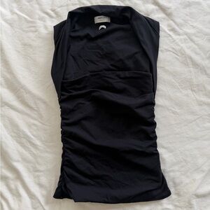 Aritzia Black Contour Flourish Top